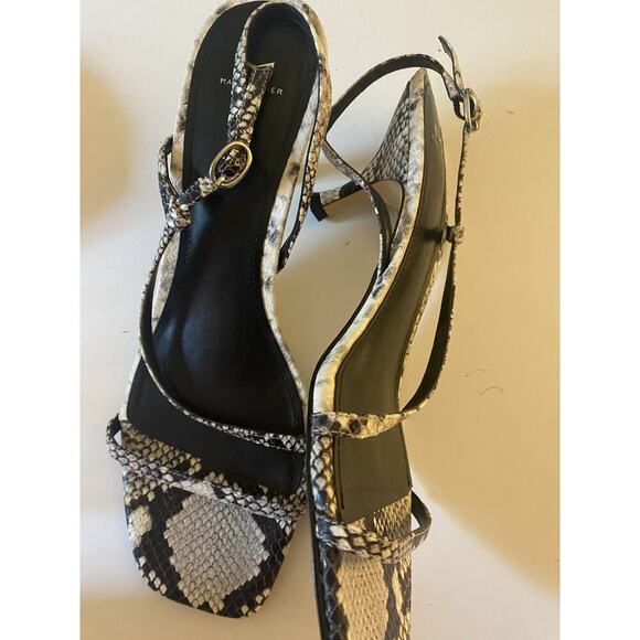Marc Fisher LTD Womens Gove 2 Leather Snake Print Dress Sandals Size 10m - Picture 4 of 6